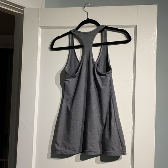 Lululemon cool racerback in grey & white microstripe - Picture 5 of 10